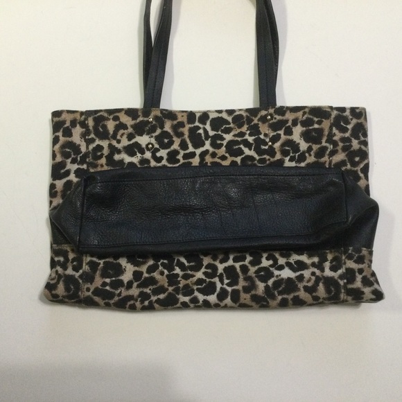 Rebecca Minkoff Canvas and Leather Leopard Tote - Picture 4 of 7
